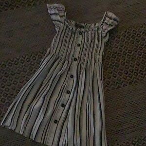 Black and white cute summer girls dress